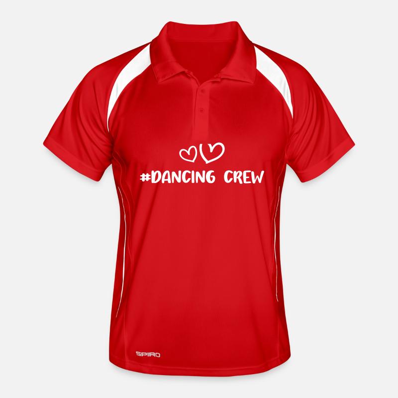 dancing crew herz Männer Polo atmungsaktiv