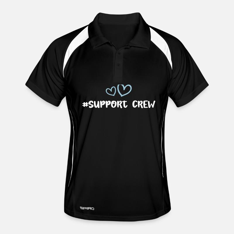 Support Crew Herz Liebe Männer Polo atmungsaktiv