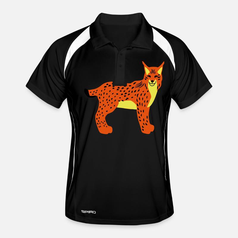 Lynx head front vector Men's Polo breathable