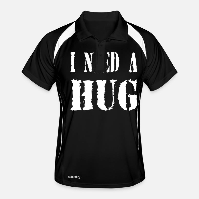 I NEED A HUG Männer Polo atmungsaktiv