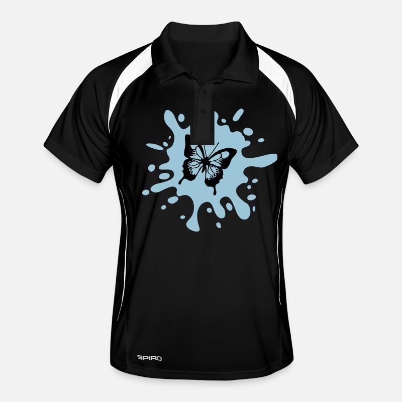 Papillon éclaboussures de couleur Polo respirant Homme