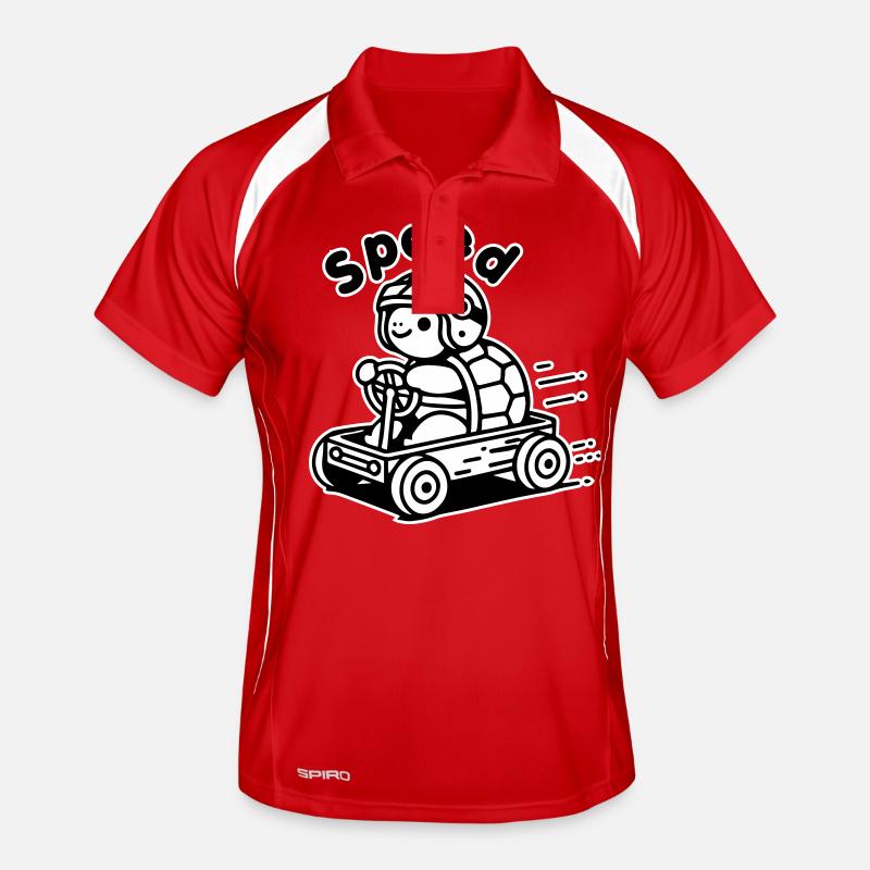 Turtle Racing a soapbox - "Speed" Design Men's Polo breathable