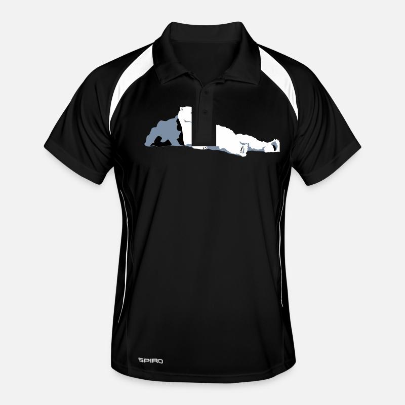 Eisbär - Männer Polo atmungsaktiv - Schwarz/Weiß