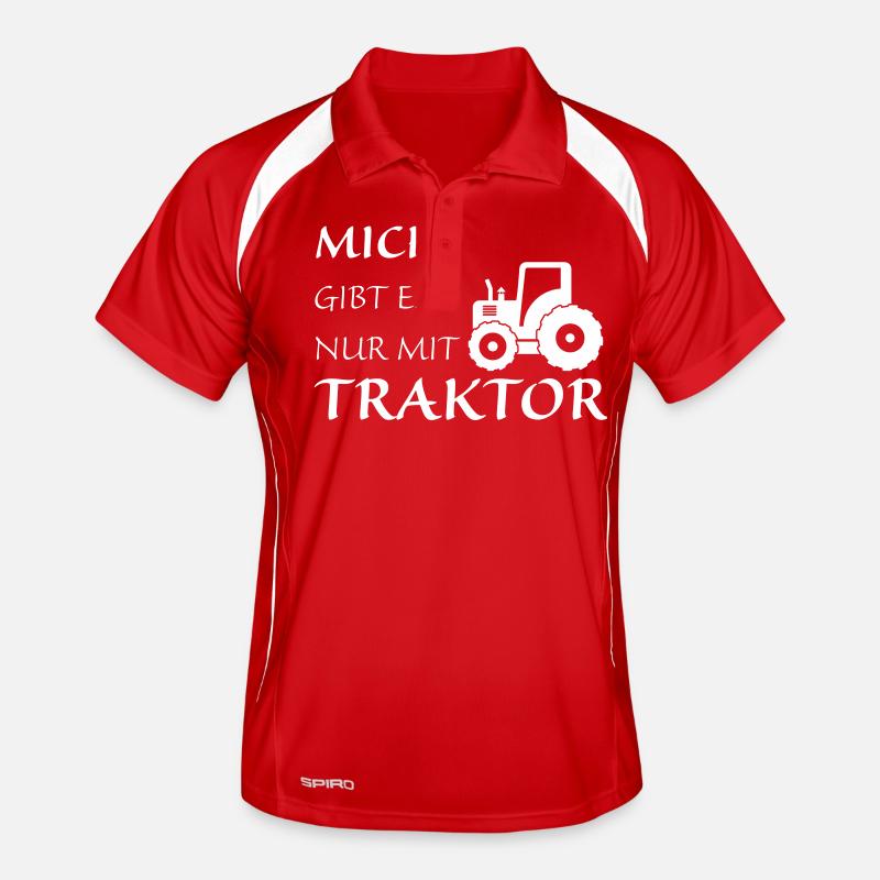 Nur mit Traktor Männer Polo atmungsaktiv