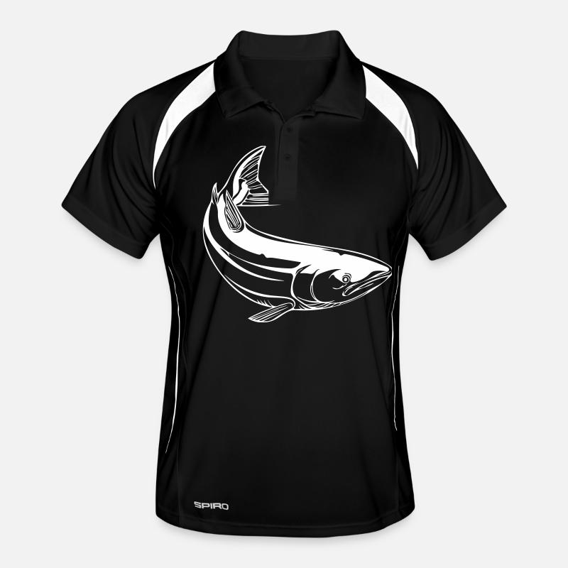 Vector fish motif Men's Polo breathable