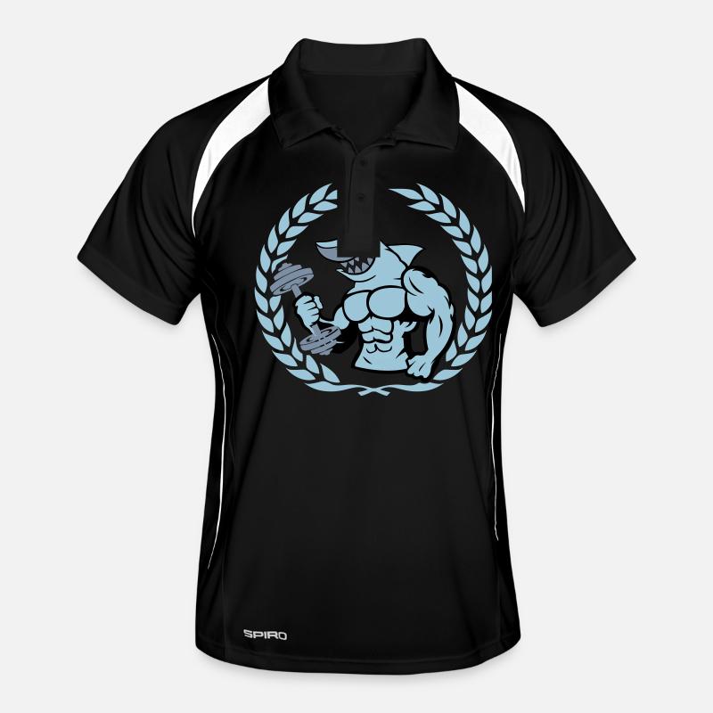 Haltère de musculation requin requin Polo respirant Homme