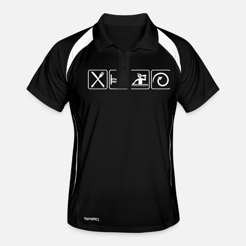 Manger dormir rave répéter nourriture sommeil corbeau disant Polo respirant Homme