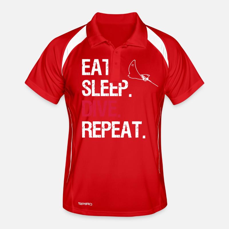 Eat Sleep Dive Repeat - Eagle Rays Men's Polo breathable