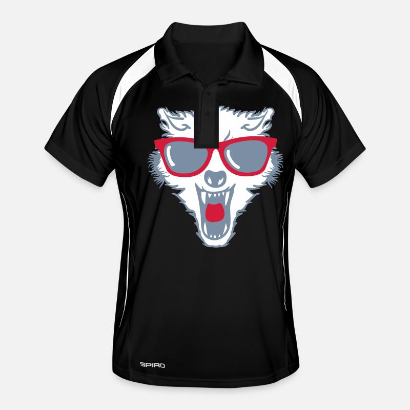 Wolf Beach - Polo respirant Homme - noir/blanc