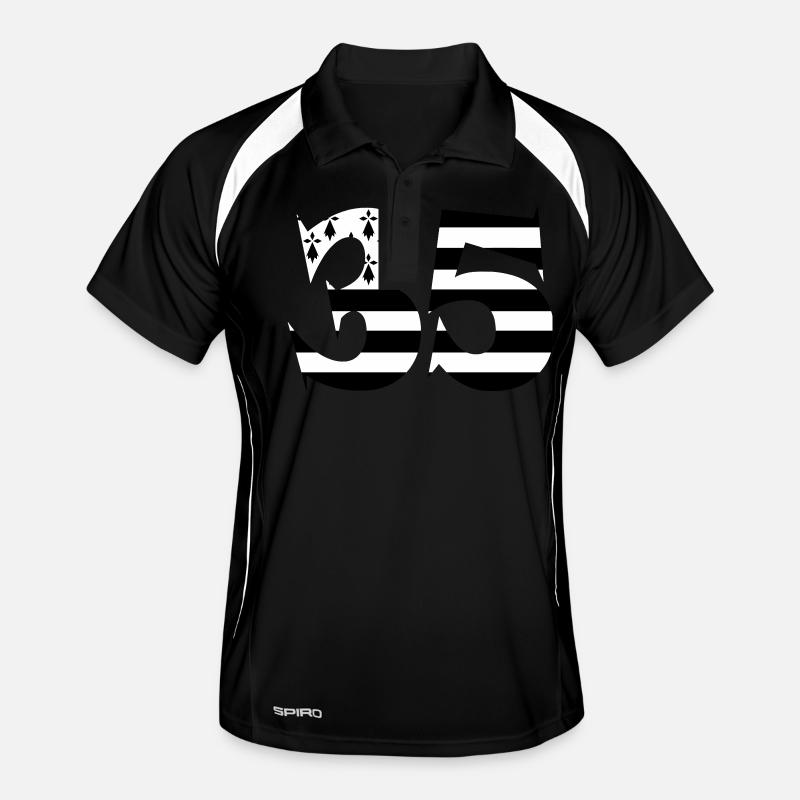 35 Britain Flag - Men's Polo breathable - black/white