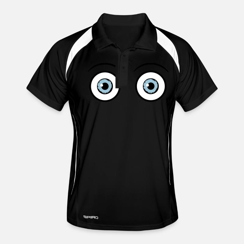 Yeux effrayés Polo respirant Homme
