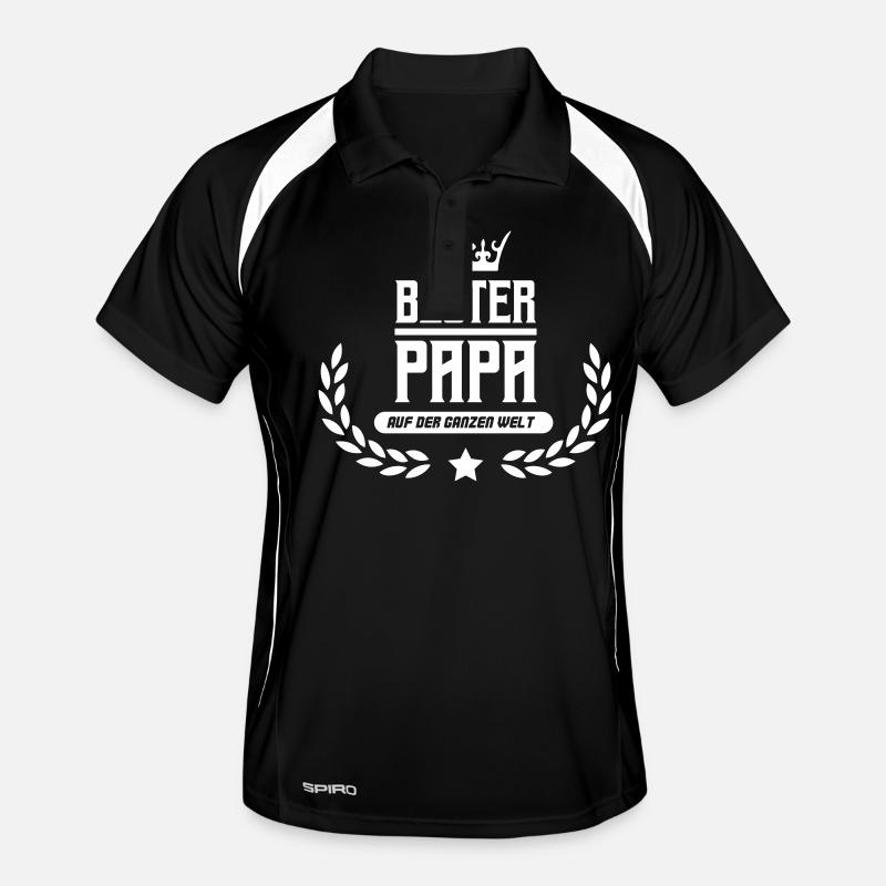 bester papa der welt Männer Polo atmungsaktiv