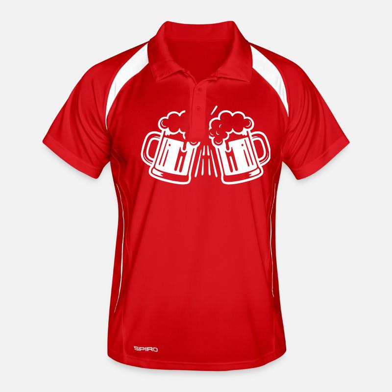 Chope de bière symbole de bière Polo respirant Homme