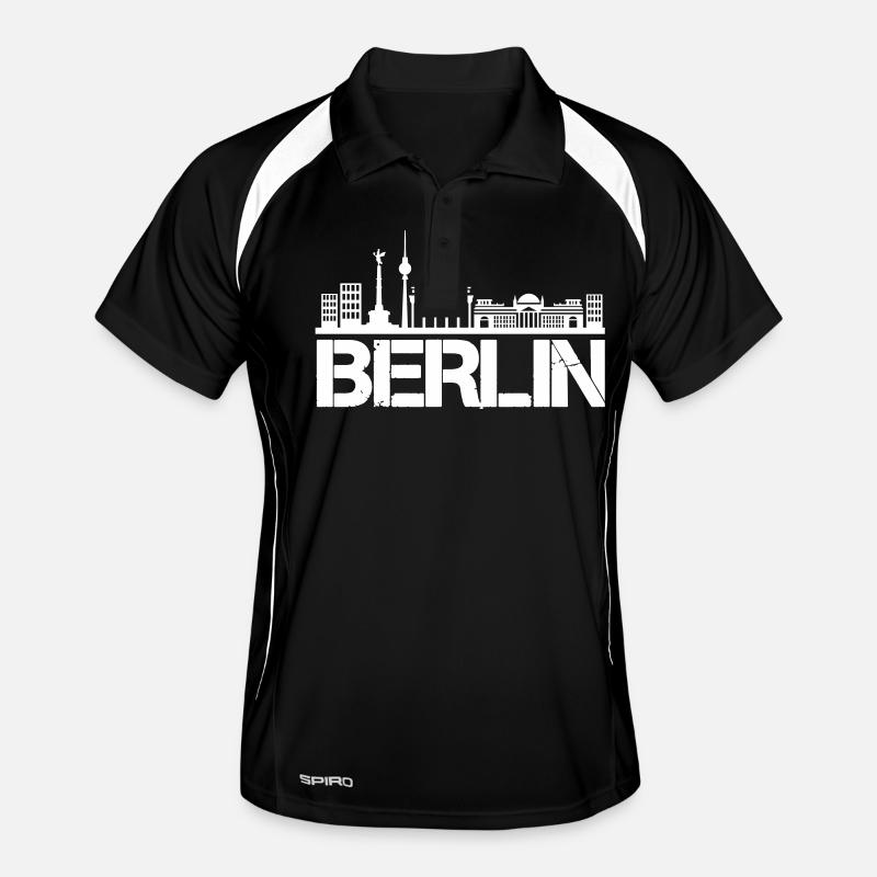 berlin skyline Männer Polo atmungsaktiv