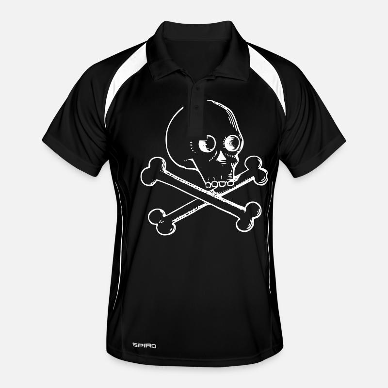 Crâne et os Polo respirant Homme