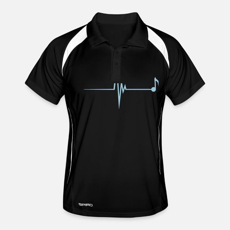 Music Music Note Pulse Frequency Note Heartbeat Men's Polo breathable