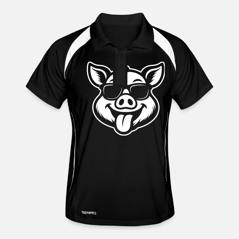 Party Sow Pig Funny Men's Polo breathable