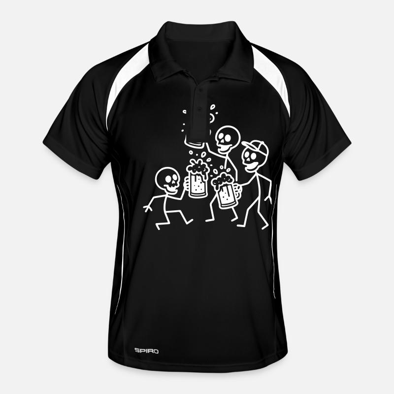 Beer Team Skeleton Men's Polo breathable