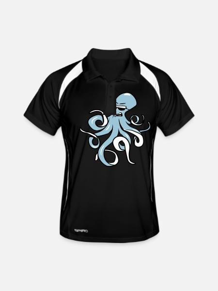 Squid oktopus evil dangerous sunglasses - Men's Polo breathable - black/white - Front