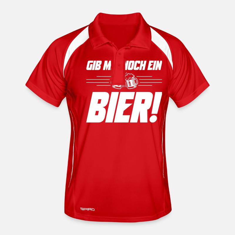 Noch ein Bier Spruch Männer Polo atmungsaktiv