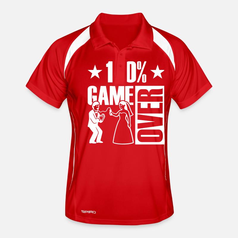 Game Over Newlyweds Funny Men's Polo breathable