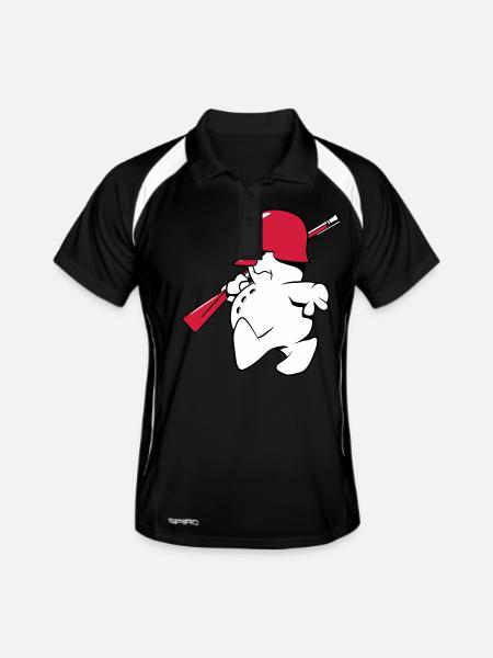Fusil de chasse au fusil soldat - Polo respirant Homme - noir/blanc - Devant