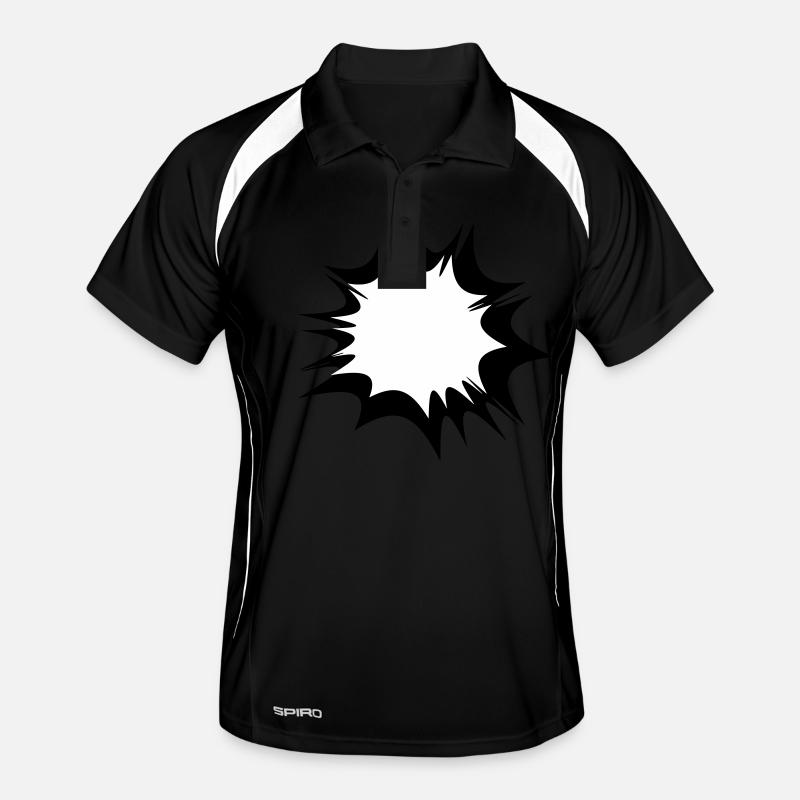 Comic speech bubble explosion Men's Polo breathable
