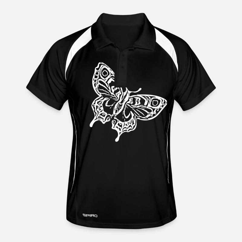 Schmetterling - Vector - Alle Farben möglich Männer Polo atmungsaktiv