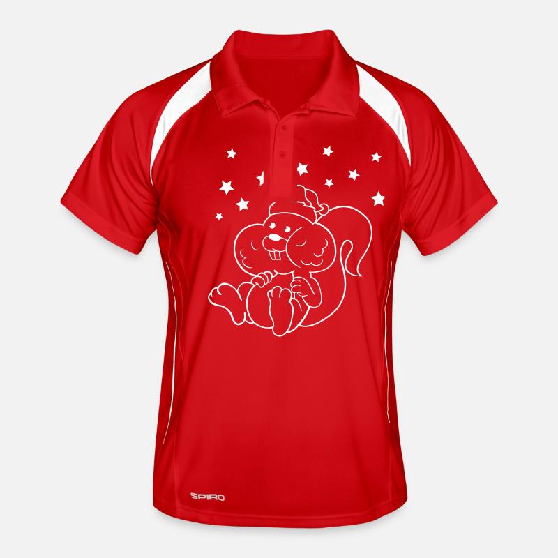 Weihnachts Einhörnchen Männer Polo atmungsaktiv
