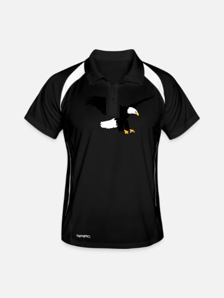 Eagle - Polo respirant Homme - noir/blanc - Devant