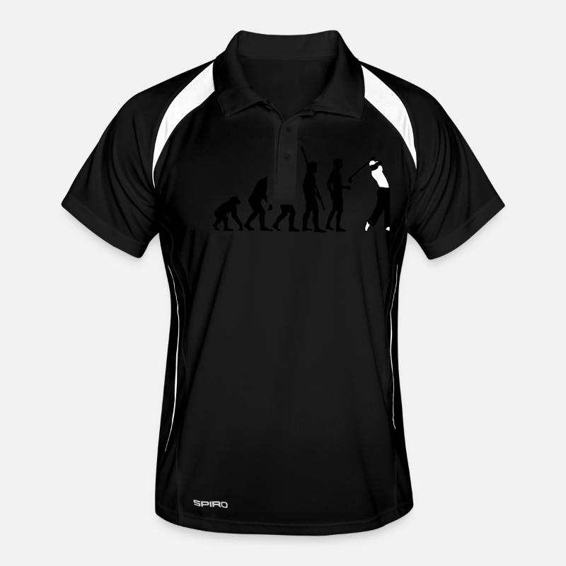 evolution_golf_b_2c - Men's Polo breathable - black/white