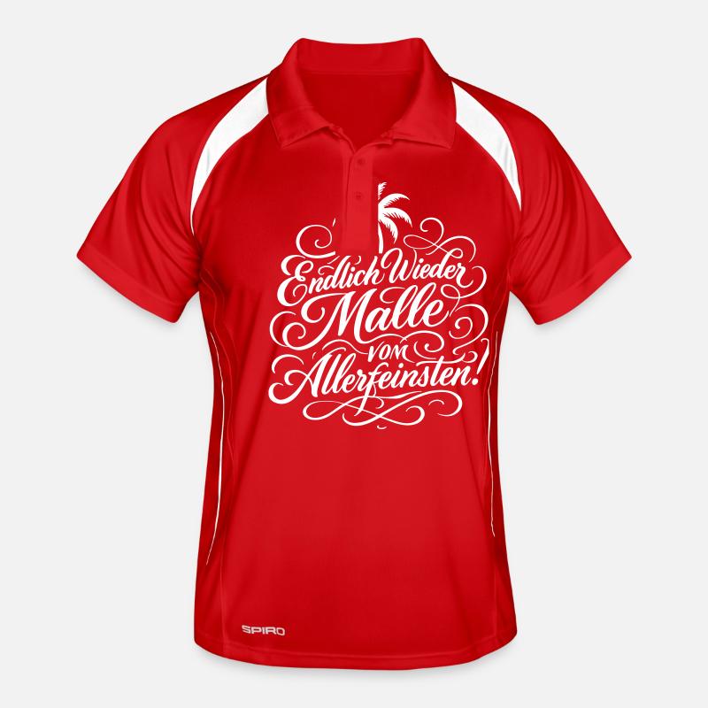 Endlich Malle Spruch Urlaub Männer Polo atmungsaktiv