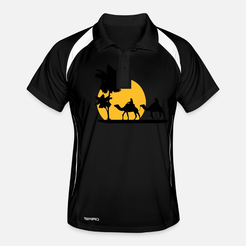 Camel - Kamel - Dromedar - Karawane Männer Polo atmungsaktiv