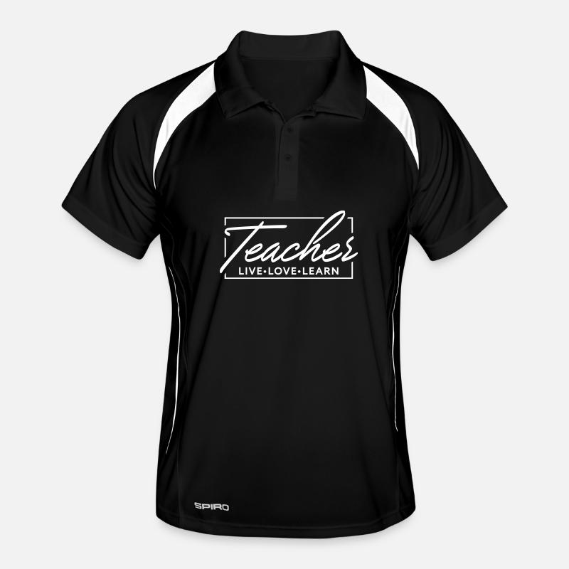 Teacher live love learn Men's Polo breathable
