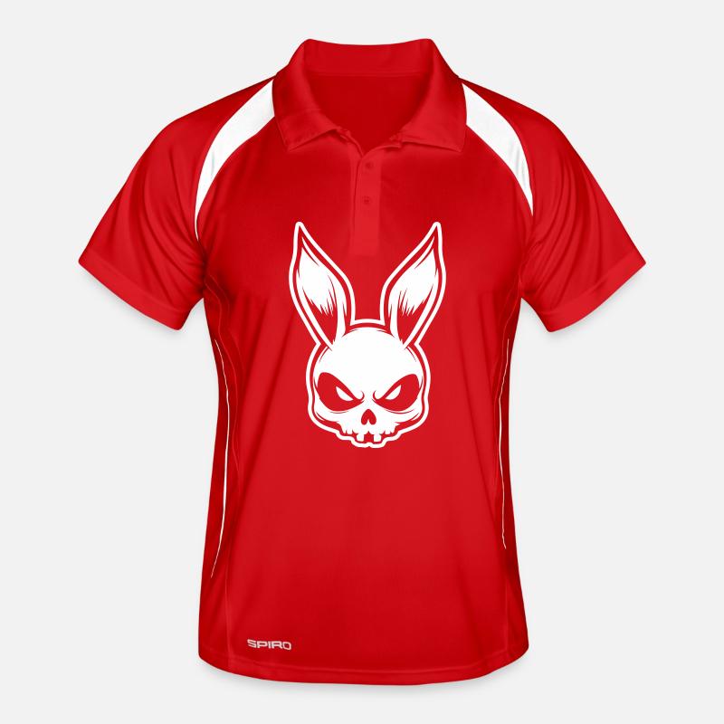 Bunny Skeleton Skull Men's Polo breathable