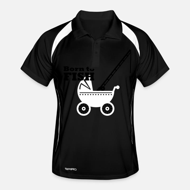Poussette avec canne à pêche / poussette avec Polo respirant Homme
