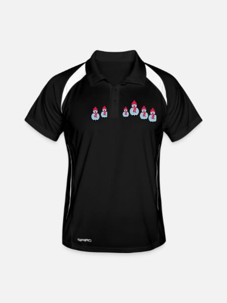 christmas snowman crew - Men's Polo breathable - black/white - Front