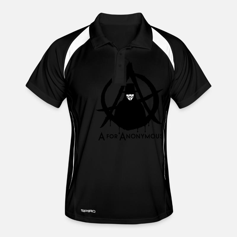 A for Anonymous 2c Männer Polo atmungsaktiv