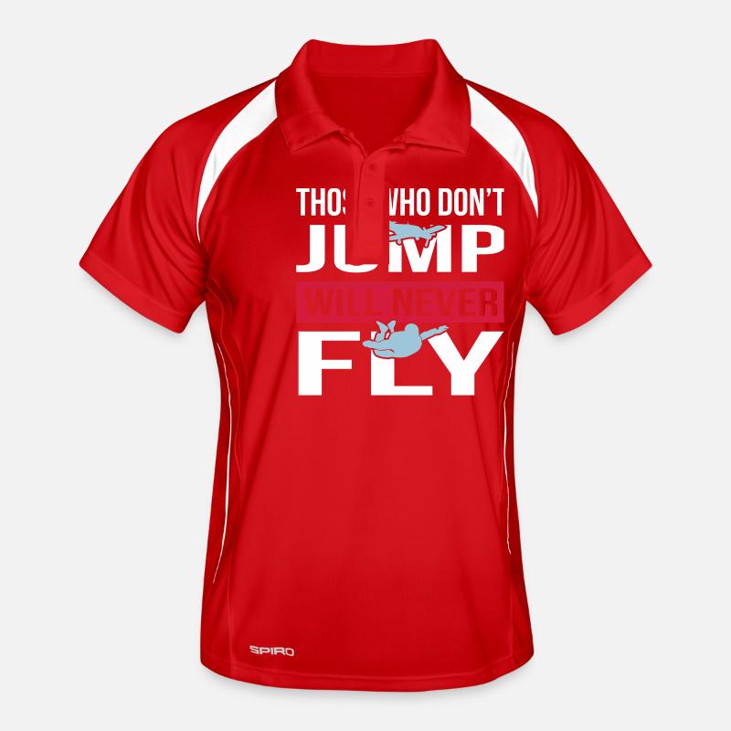 Will Never Fly Skydive Men's Polo breathable