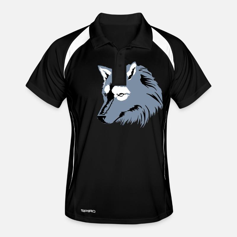 Wolf (3c) Männer Polo atmungsaktiv