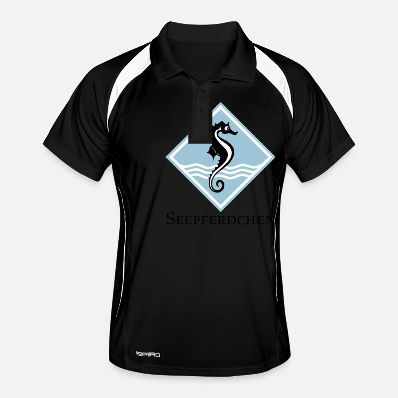Seepferdchen Männer Polo atmungsaktiv