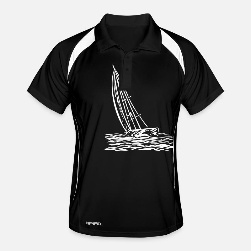 Sailboat on the wind Men's Polo breathable