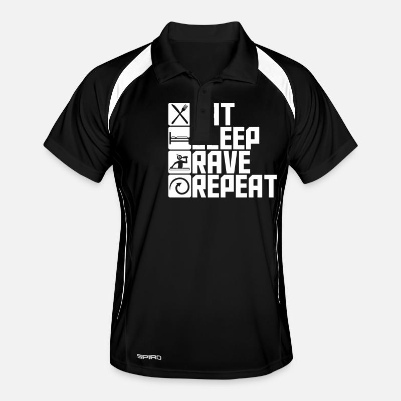 Manger dormir rave répéter nourriture sommeil corbeau disant Polo respirant Homme