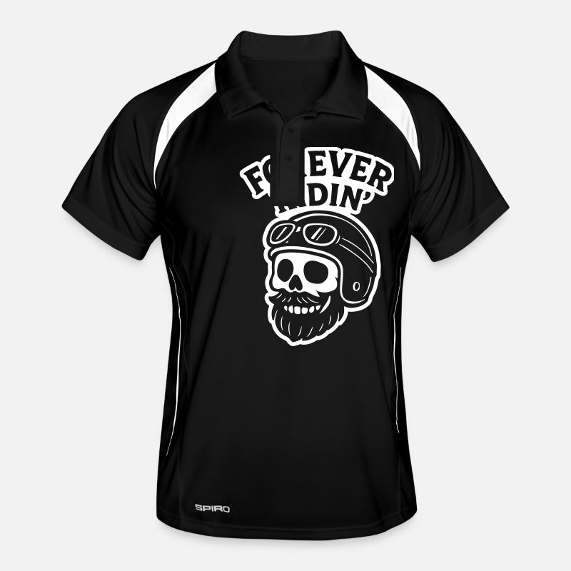Biker Skull Motorcycle Men's Polo breathable