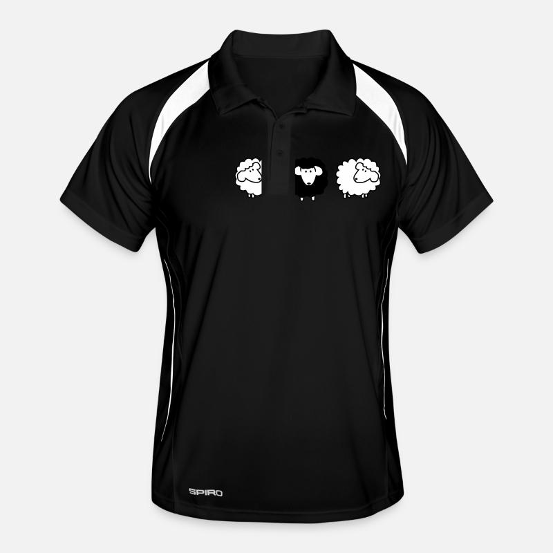 scharzes moutons Polo respirant Homme