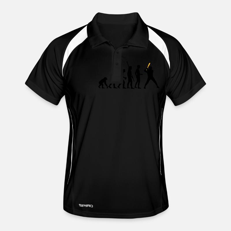 evolution_baseball_2c - Polo respirant Homme - noir/blanc