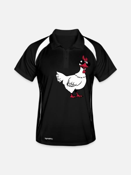 Chicken sunglasses cool - Men's Polo breathable - black/white - Front