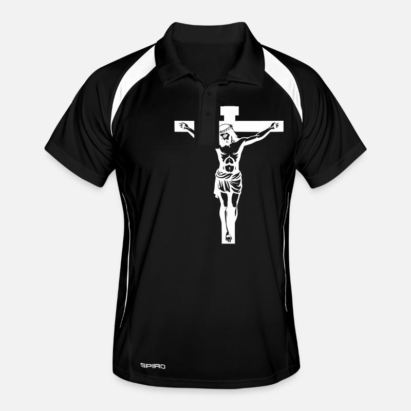 jesus kreuz Männer Polo atmungsaktiv