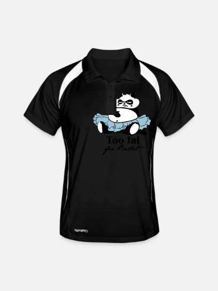 Too fat for Ballet - Men's Polo breathable - black/white - Front