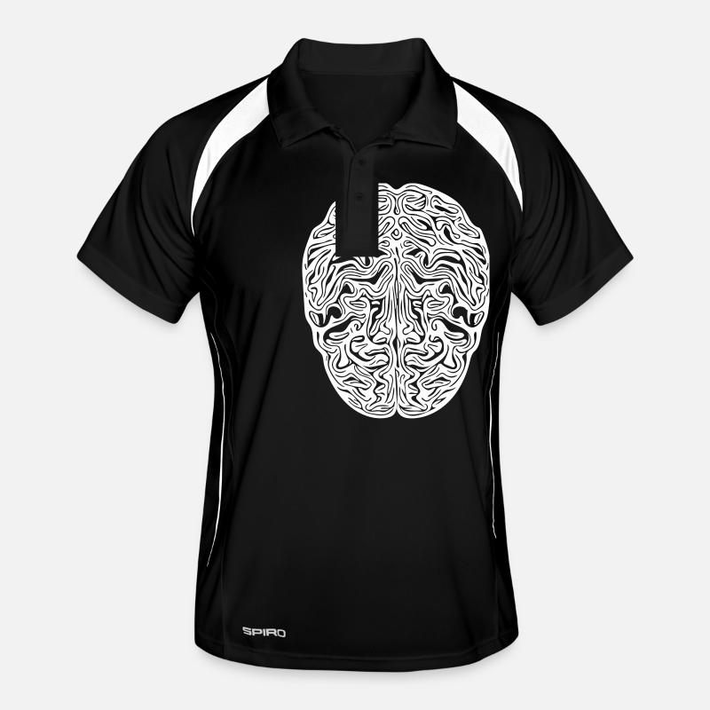 Brain - Anatomical Vector - Men's Polo breathable - black/white